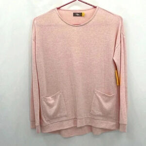 Rumi & Ryder Women’s Hi Low Top Pink Long Sleeve Soft Large